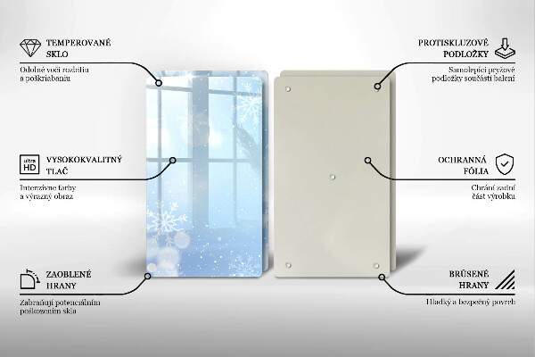 Sklo za varnú dosku Zimná textúra