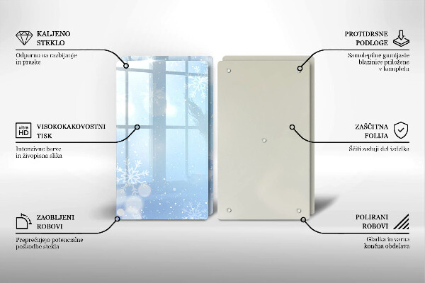 Sklo za varnú dosku Zimná textúra