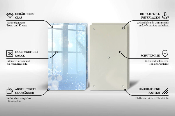 Sklo za varnú dosku Zimná textúra