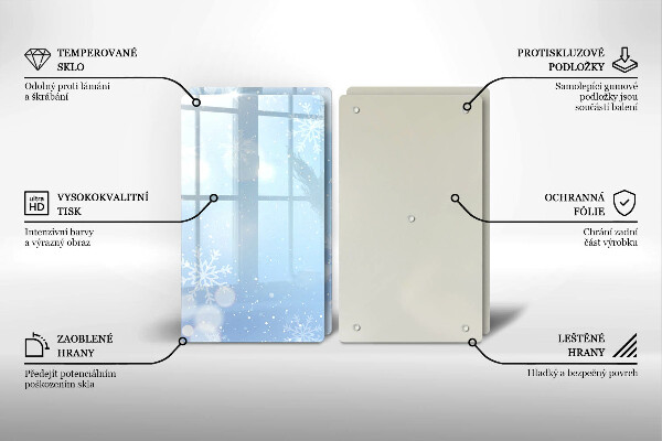 Sklo za varnú dosku Zimná textúra