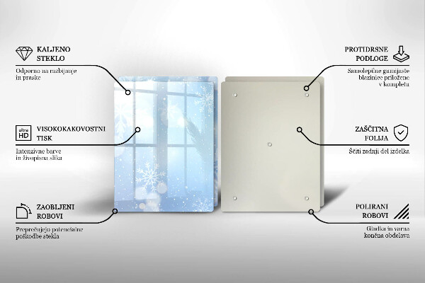 Sklo za varnú dosku Zimná textúra