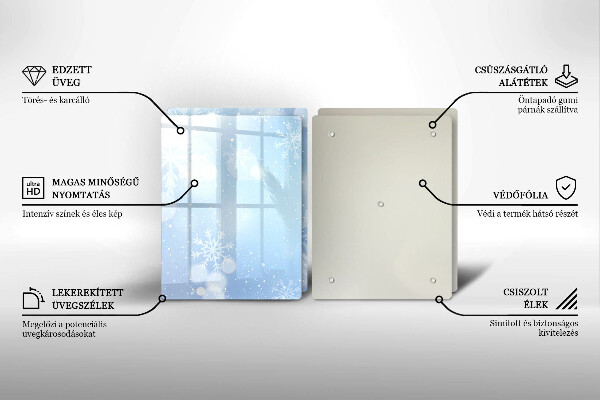 Sklo za varnú dosku Zimná textúra