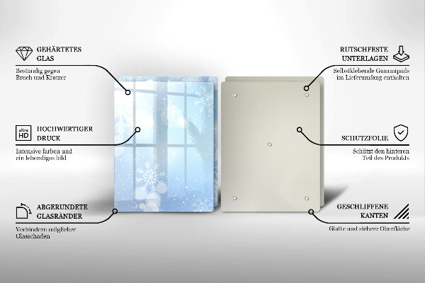 Sklo za varnú dosku Zimná textúra