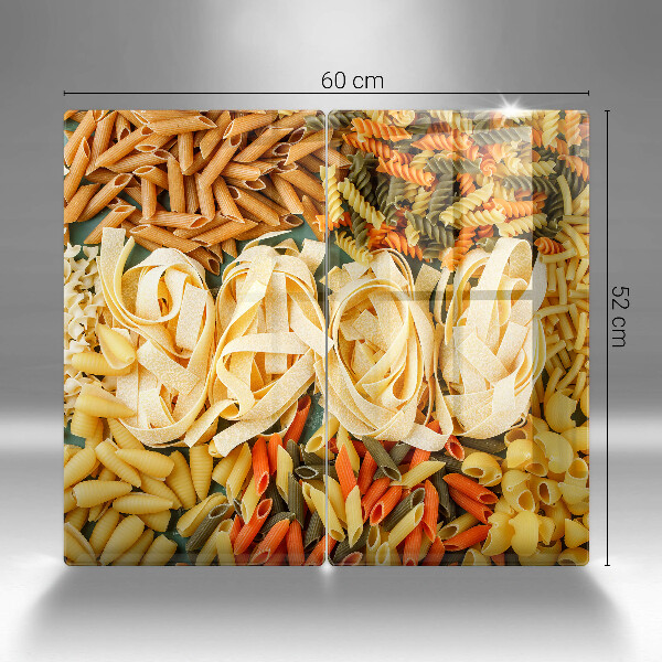 Sklo za varnú dosku Rôzne druhy cestovín