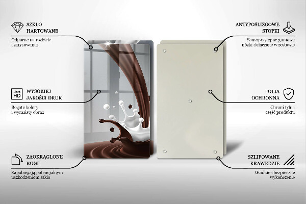 Sklo za varnú dosku Mlieko a čokoláda