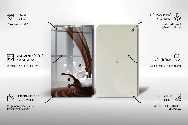 Sklo za varnú dosku Mlieko a čokoláda