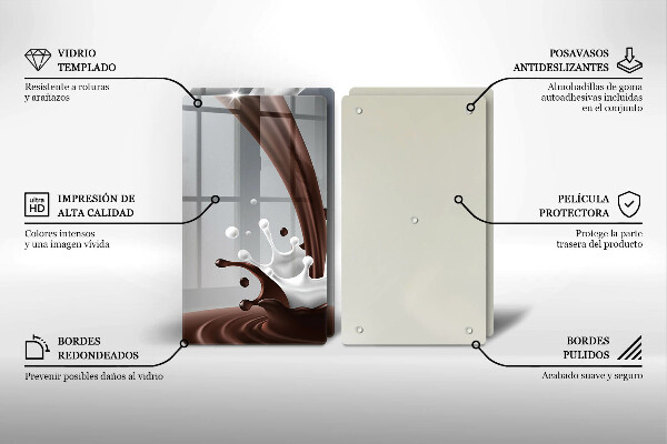 Sklo za varnú dosku Mlieko a čokoláda