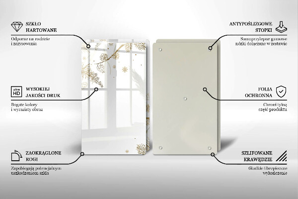 Sklo za varnú dosku Zimné dekorácie