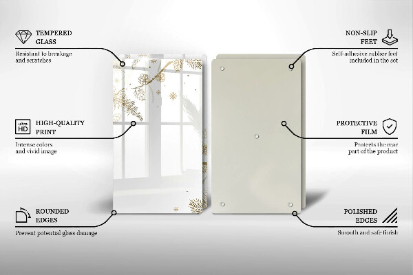 Sklo za varnú dosku Zimné dekorácie