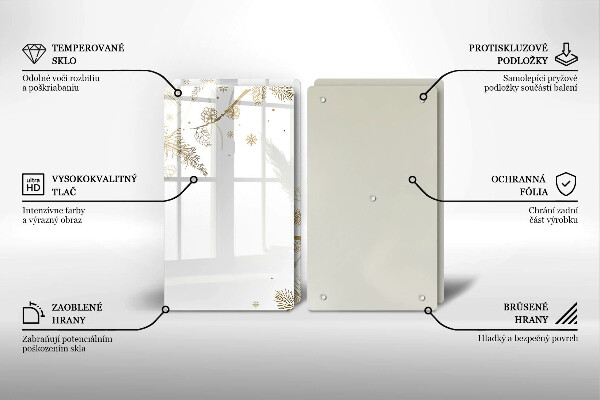 Sklo za varnú dosku Zimné dekorácie