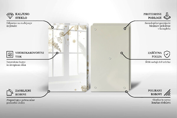 Sklo za varnú dosku Zimné dekorácie