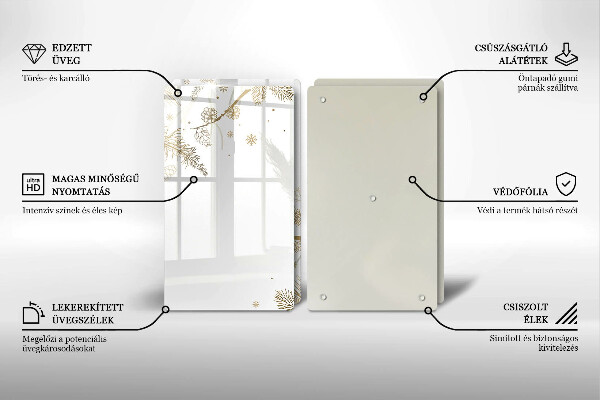 Sklo za varnú dosku Zimné dekorácie