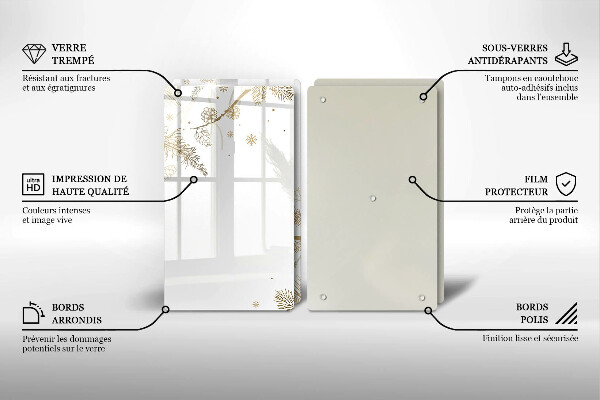 Sklo za varnú dosku Zimné dekorácie