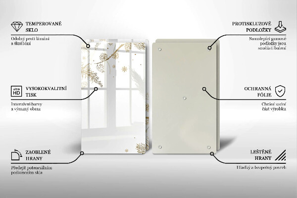 Sklo za varnú dosku Zimné dekorácie