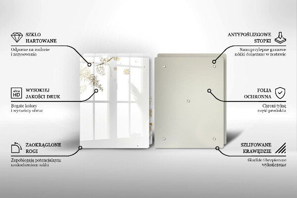 Sklo za varnú dosku Zimné dekorácie