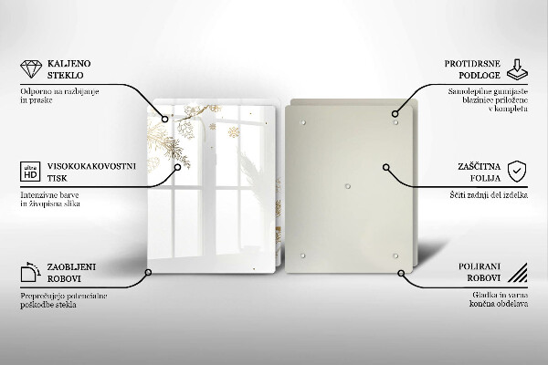 Sklo za varnú dosku Zimné dekorácie