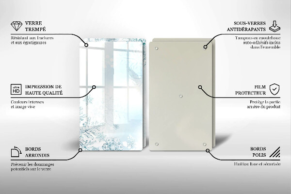 Sklo za varnú dosku snehová vločka