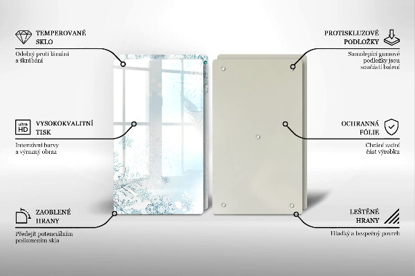 Sklo za varnú dosku snehová vločka