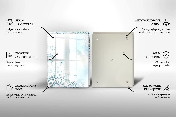 Sklo za varnú dosku snehová vločka