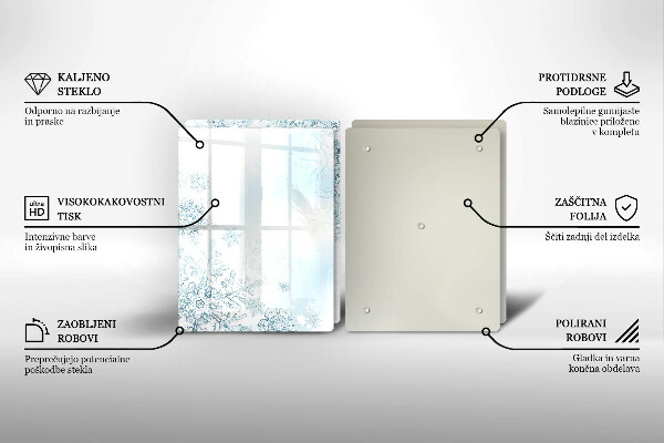 Sklo za varnú dosku snehová vločka