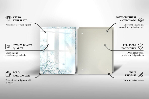 Sklo za varnú dosku snehová vločka