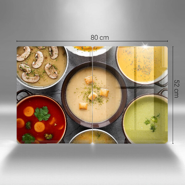 Sklo za varnú dosku Farebné polievky