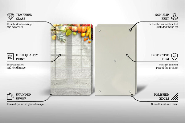 Sklo za varnú dosku Ovocie na doskách