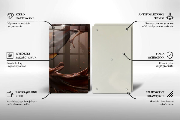 Sklo za varnú dosku Tekutá čokoláda