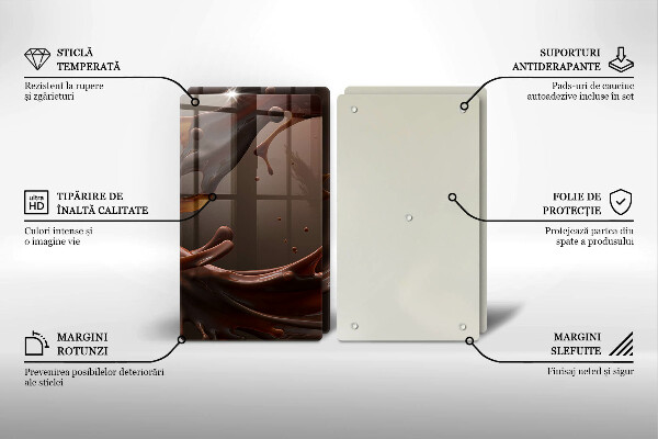 Sklo za varnú dosku Tekutá čokoláda