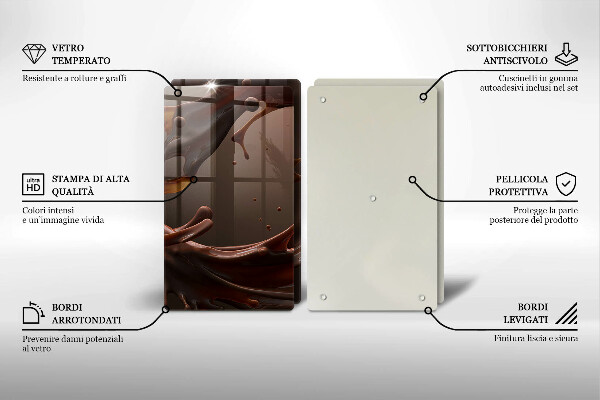 Sklo za varnú dosku Tekutá čokoláda