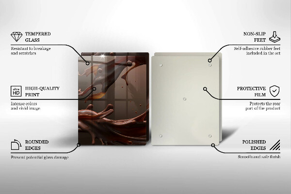 Sklo za varnú dosku Tekutá čokoláda