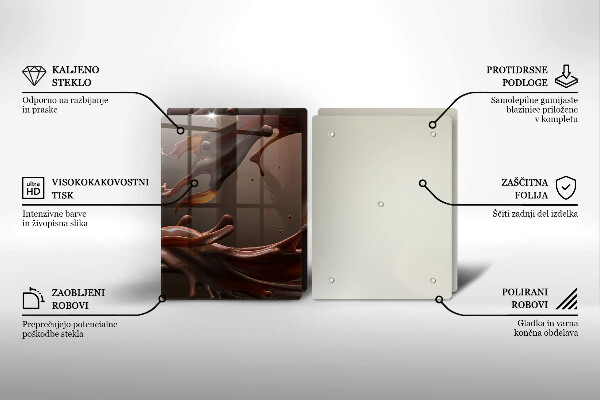 Sklo za varnú dosku Tekutá čokoláda