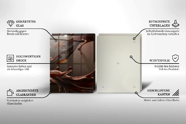 Sklo za varnú dosku Tekutá čokoláda