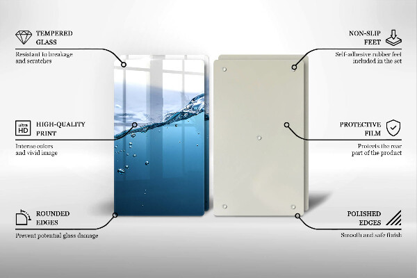 Sklo za varnú dosku Modrá voda