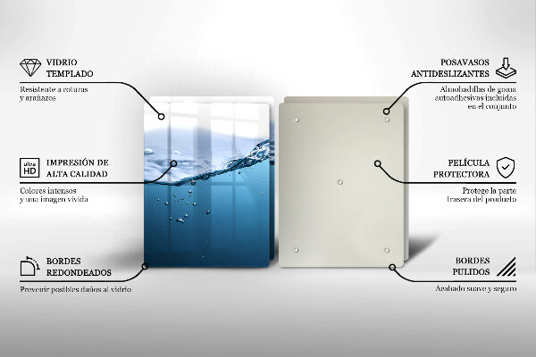 Sklo za varnú dosku Modrá voda