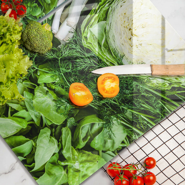 Sklo za varnú dosku Zelená zelenina