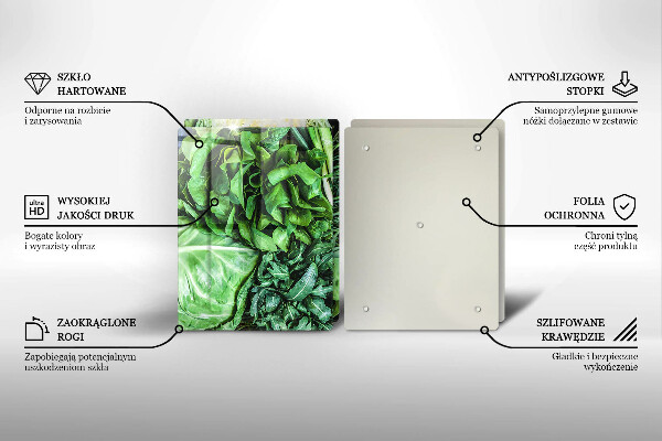 Sklo za varnú dosku Zelená zelenina