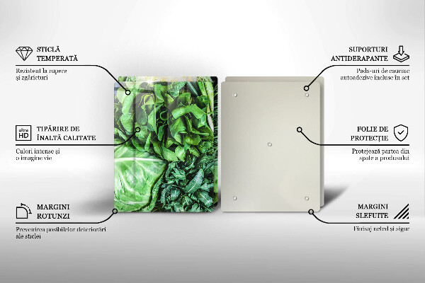 Sklo za varnú dosku Zelená zelenina