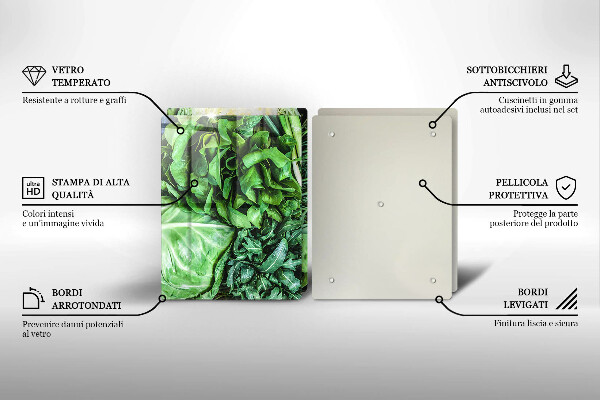 Sklo za varnú dosku Zelená zelenina