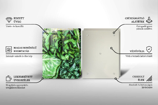 Sklo za varnú dosku Zelená zelenina