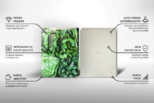 Sklo za varnú dosku Zelená zelenina