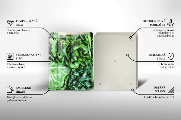 Sklo za varnú dosku Zelená zelenina