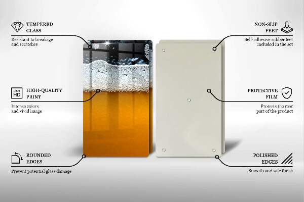 Sklo za varnú dosku Pite pivnú penu