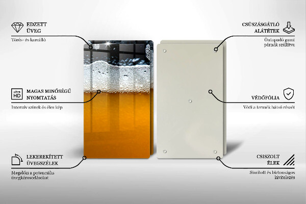 Sklo za varnú dosku Pite pivnú penu