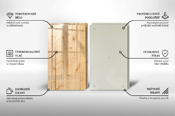 Sklo za varnú dosku Jemné drevené dosky