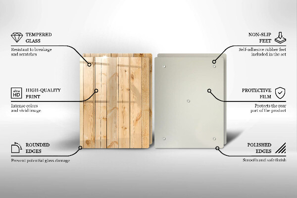 Sklo za varnú dosku Jemné drevené dosky