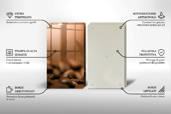 Sklo za varnú dosku Kávové zrná