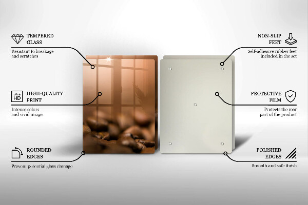 Sklo za varnú dosku Kávové zrná