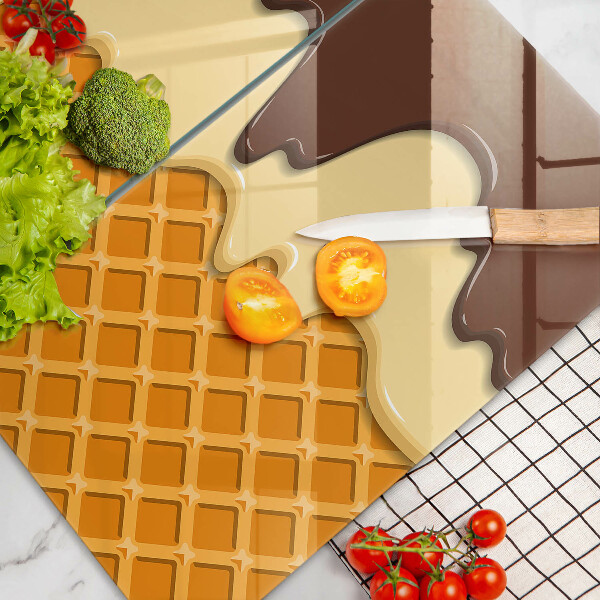 Sklo za varnú dosku Ilustrácia kornútok zmrzliny