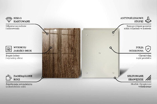 Sklo za varnú dosku Textúra dreva